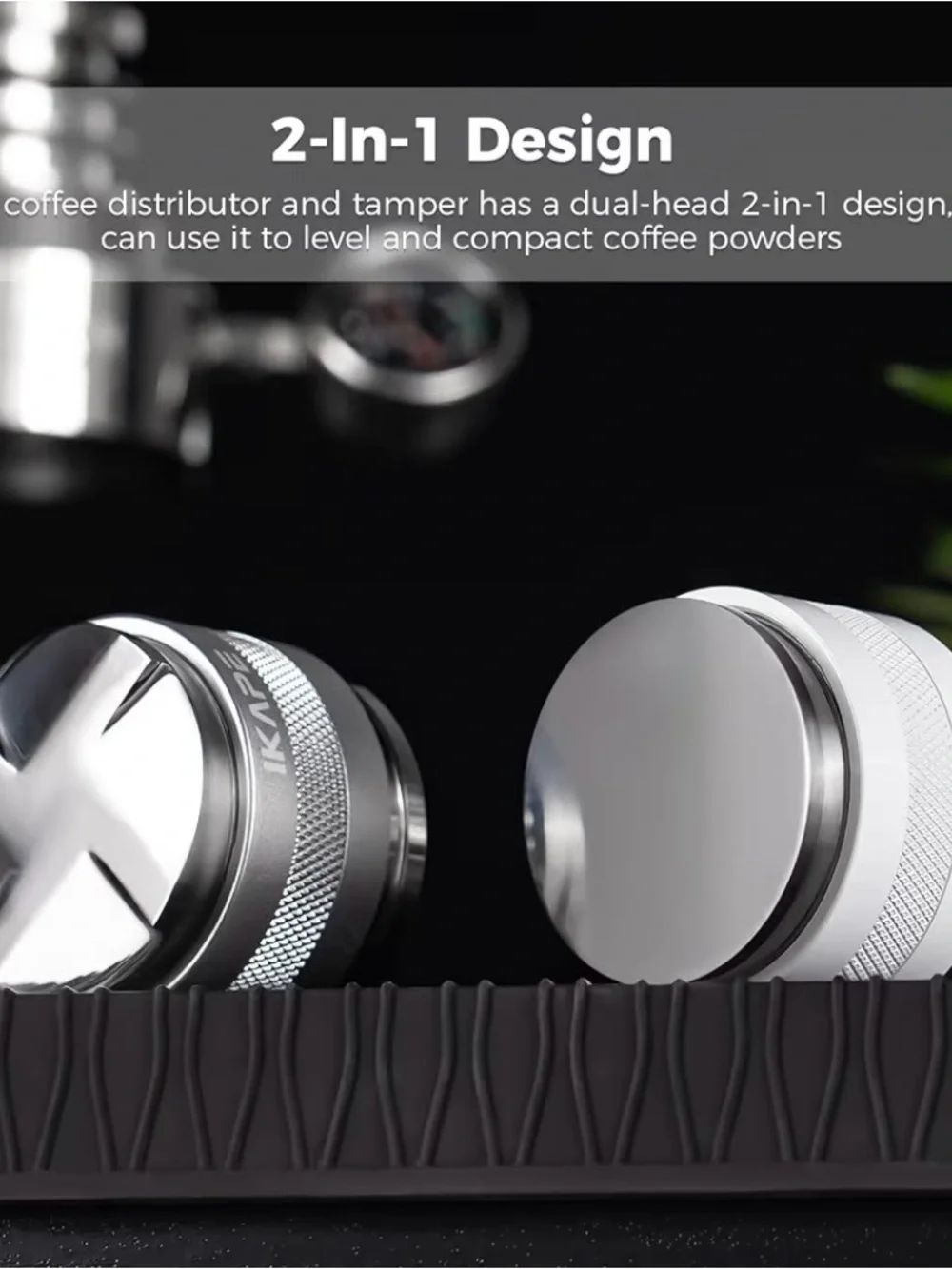 IKAPE 58mm Espresso Distributor Tamper Adjustable Depth Fits Rancilio Gaggia